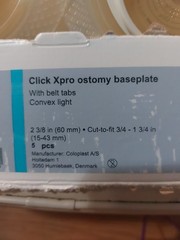 Qty 20 Coloplast SenSura Click Xpro Ostomy Baseplate Belt Tabs 11035 Cut To Fit