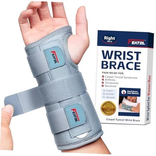 Wrist Brace Carpal Tunnel for Women Small/Medium (Pack of 1) Right Hand -Grey