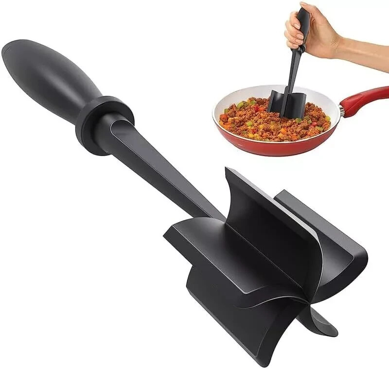 Meat Hamburger Chopper Heat Resistant Utensil Ground Beef Potato Masher Spatula