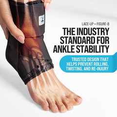 Z ATHLETICS Ankle Brace for Women & Men – Lace Up Adjustable Support with Side S