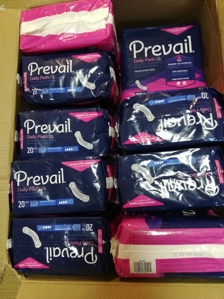 Prevail Daily Pads Lot (19) 20 Count Moderate Absorbency New Bladder Leaks