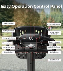 Paiseec Mobility Scooter Electric Power Wheelchairs Long Range 25 Miles 6 mph