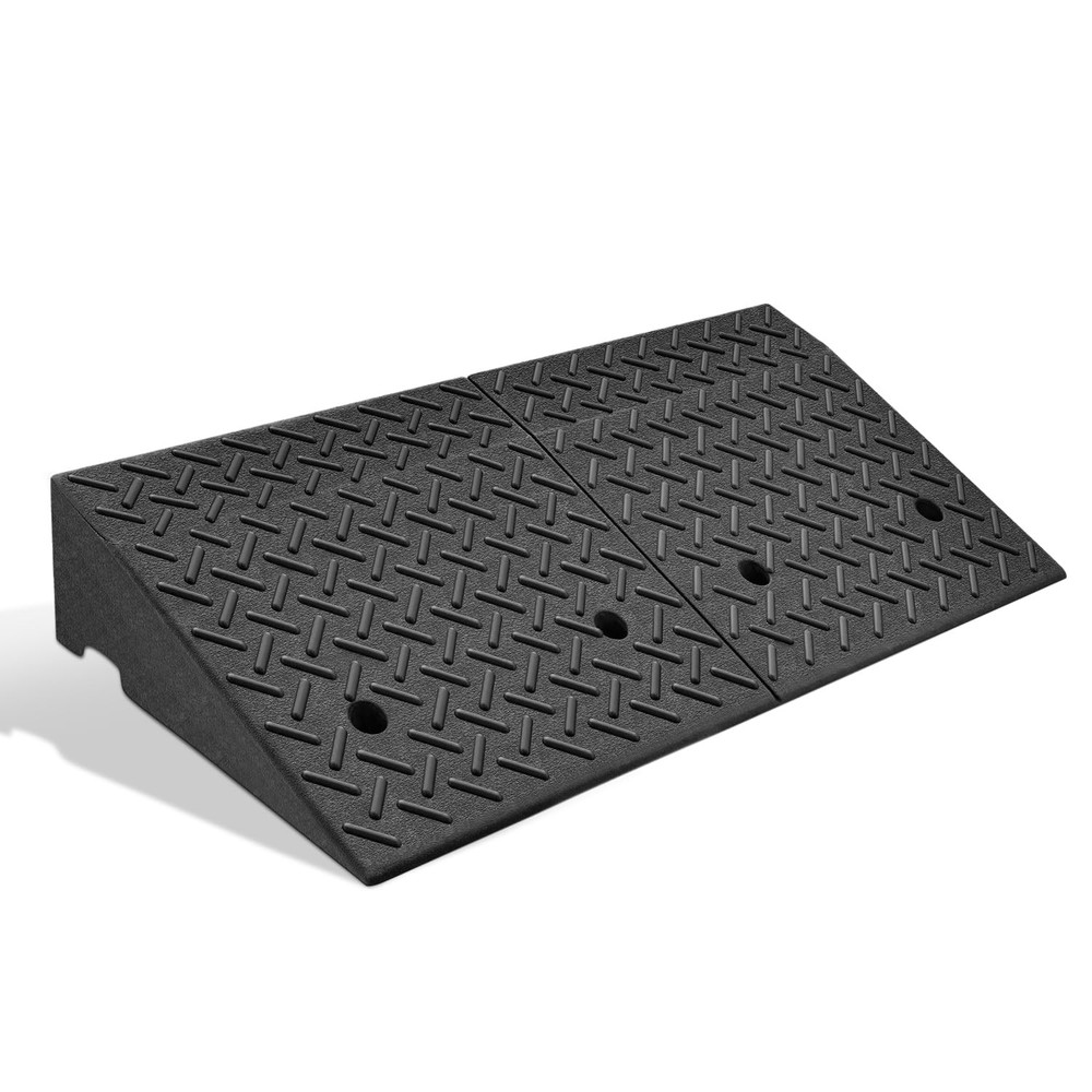 DNA Motoring 5.7″ Rise Rubber Curb Ramp Heavy Duty Driveway Threshold 4000lbs