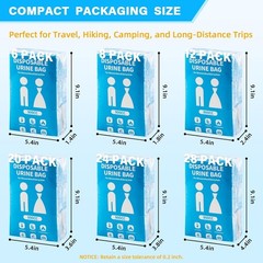 900ML Disposable Pee Bags 12PCS | Travel Urinal for Men Women Kids Camping