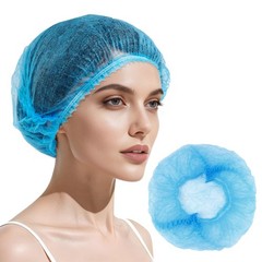 100 Pcs Polypropylene Bouffant Caps,21″/24″ Disposable Non-Woven Hair Nets,No…