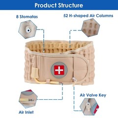 Air Traction Device for Lower Back w/ Hand Pump &Extension Pad Lumbar Spine