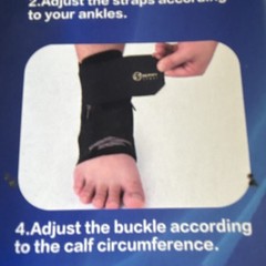 VERCARNON Lace Up Ankle Support/Brace, Size M, Black, Adjustable Compression