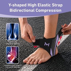 Buoydas Ankle Brace for Men & Women, Breathable Compression 1pc, Purple
