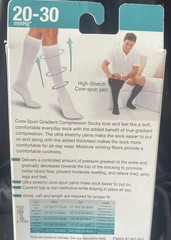 NEW Core-Spun 20-30mmHg Gradient Compression Support Socks Size L Khaki