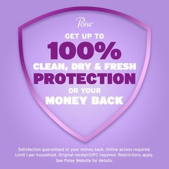 Poise Daily Incontinence Panty Liners, 2 Drop Very Light Absorbency, Long, 44 Ct