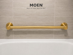 Moen YG0324BG Flara 24″ Grab Bar – Brushed Gold