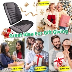 Car Seat Cushion with Back Support Pillow: Seat Cushion&Back Pillow Dark Grey
