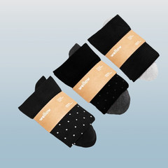Wellow Bamboo Compression Socks Knee High 3 pack – Blackstar Large(9.5-13)