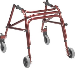 Nimbo 2G Lightweight Posterior Walker, Without Seat, Castle Red, Small