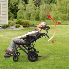 All-terrain Adjustment Backrest Wheelchairs Foldable Wheelchair For Senior 130kg
