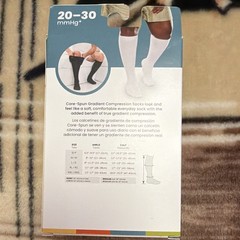 Therafirm Core-Spun Gradient Compression Socks 20-30 mmHg White MPN 18152