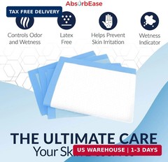 AbsorbEase® Disposable Underpads 23“ X 36“ (30-Count) Incontinence Pads, Chux,