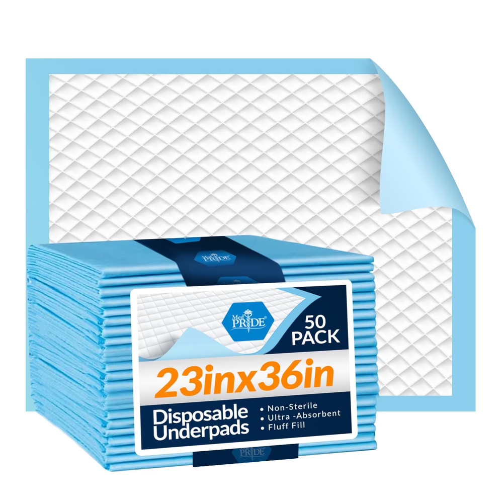 MED PRIDE Disposable Underpads 23×36 Puppy Training Pads, MAX Absorbent 50-150ct
