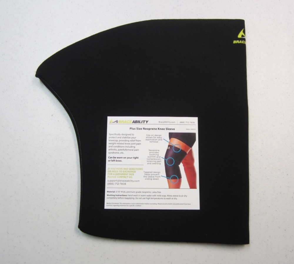 BraceAbility Plus Size Neoprene Knee Sleeve 6XL Item# 03K19