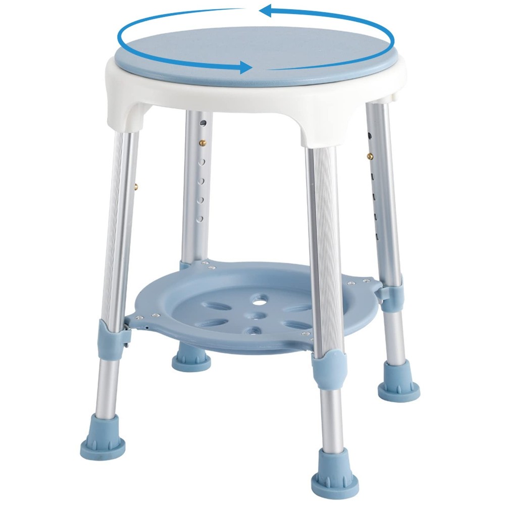 Shower Chair Stool for Inside Shower, Small Corner Plastic Blue