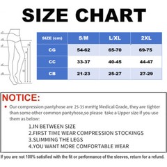 Waist High Compression Circulation Leggings 25-35 mmHg Firm Graduated Support