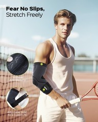 2 Elbow Compression Support Brace Sleeve Tennis Golf Tendonitis Pain Relief