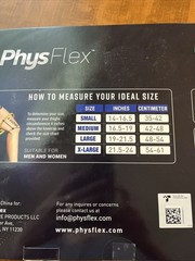 Physflex knee sleeve maximum support size XL