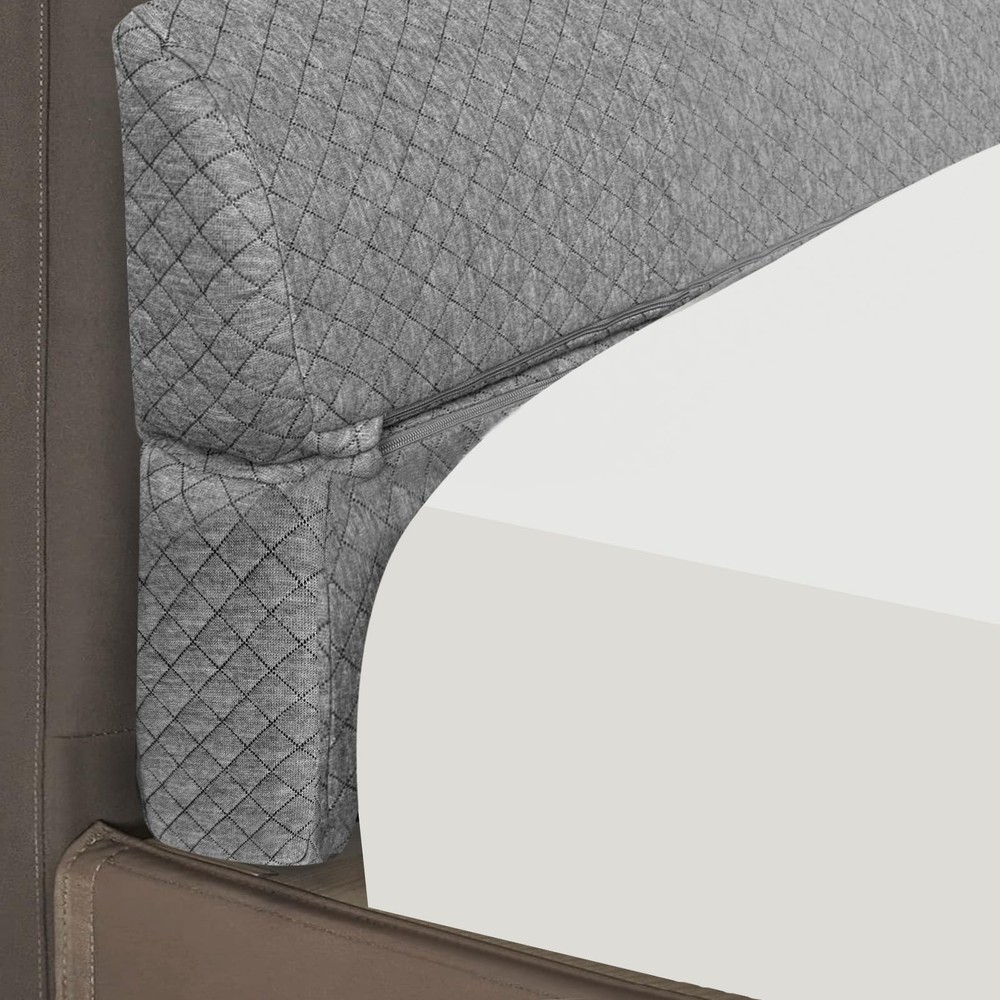 FOUXTEL 4 Modes Pillow Wedge for Headboard Gap, Foldable Bed King, Dark Grey