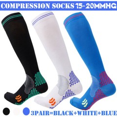 3 Pack Premium Compression Socks S-2XL Women Nurses Doctors Workers Gift Funky
