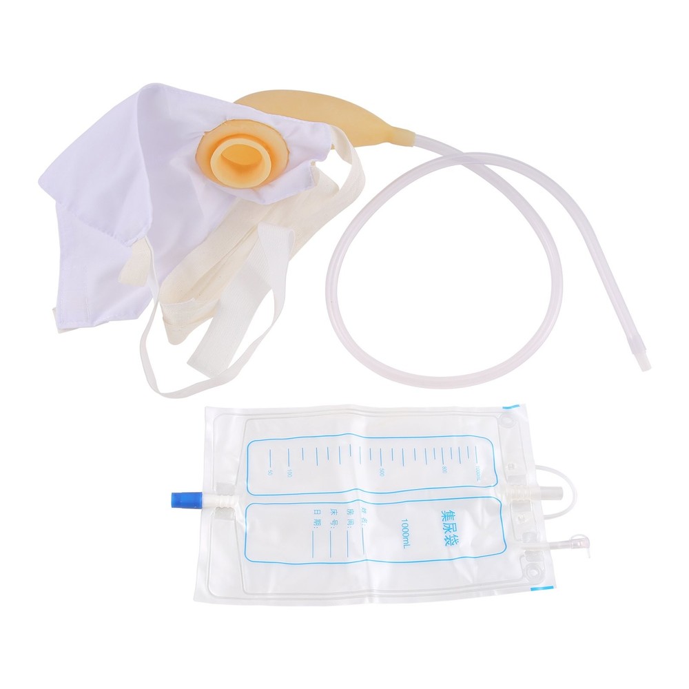 1000ml Men Male Wearable Urinal Urine Bag Collector Toilet Travel Medical Rubber
