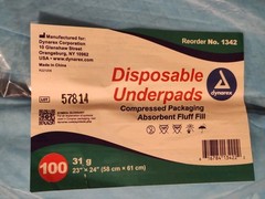 Dynarex Disposable Underpad Fluff 23 x 24″ 1342 100 pads – VOLUME BUY DISCOUNT!