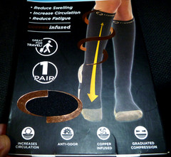 Copper Fit Energy Compression Socks Copper Infused (S/M–men 6-9 -women 7-10)