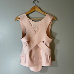 Dippika Posture Corrector Vest Back Support Brace Peach Pink Adjustable Small