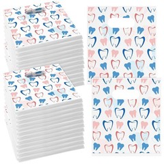 400 Pcs Tooth Patient Care Dental Bags 9 X 8 Inches Plastic Merchandise Bags