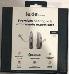 Lexie Lumen Hearing Aid – Pair – 2 Hearing Aids – Light Gray Factory Sealed (A4)