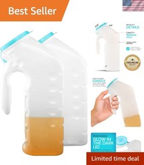 32 Oz Durable Male Urinal Set with Glow in the Dark Lid – Perfect for Travel