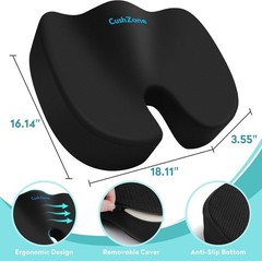 Ergonomic X-Large Seat Cushion with Cooling Gel – Ideal for Long Sitting Comfort