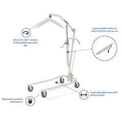 Invacare Hydraulic Patient Lift, Lightweight Transfer Chair w/450 lb Capacity
