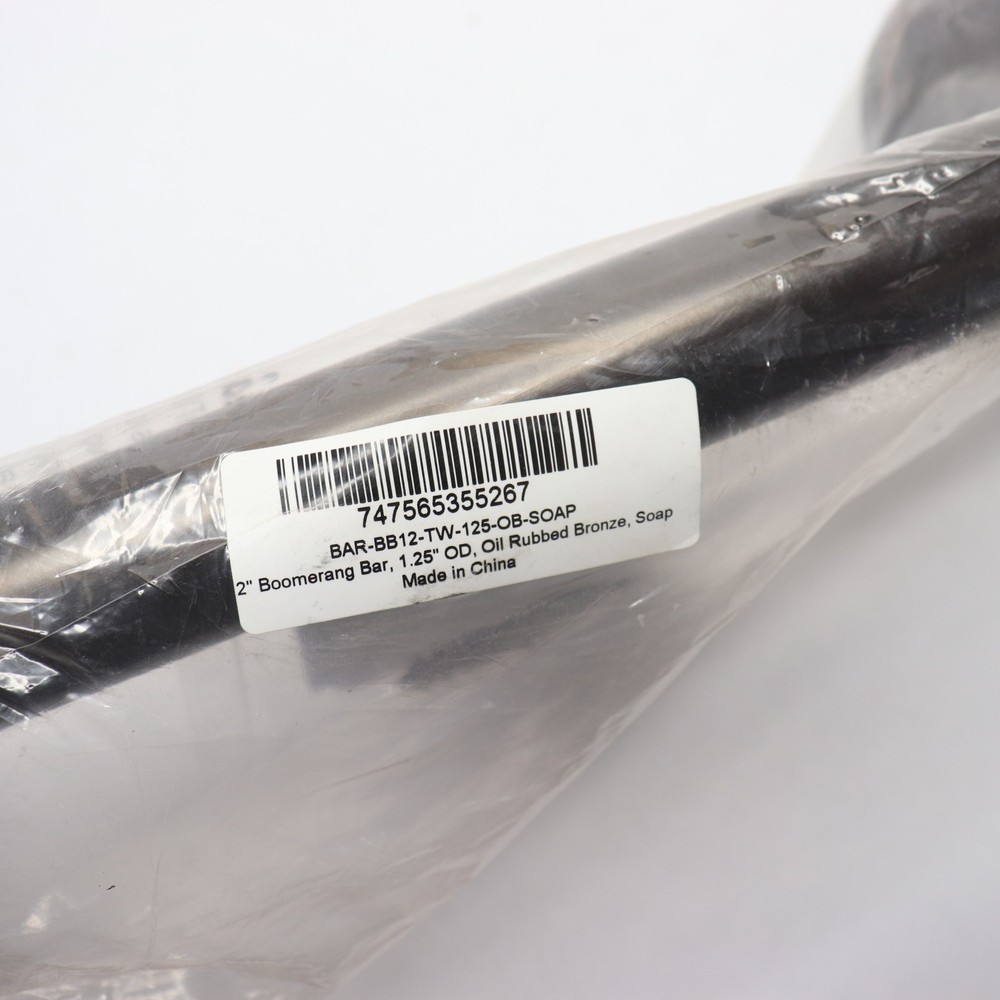 Boomerang Grab Bar with Wire Soap Dish Oil Rubbed Bronze BAR-BB12-TW-125-OB-SOAP