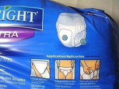 FitRight Ultra Underwear Unisex 40-56 in.(102-142cm) Large 15-20 Count,open pack