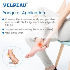 VELPEAU Ankle Brace – Stirrup Ankle Splint – Stabilizer Suppor for Sprains S/L