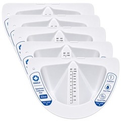 Graduated Specimen Collector Pans [Pack of 5] Toilet Nursing Hat for Urine, Vomi