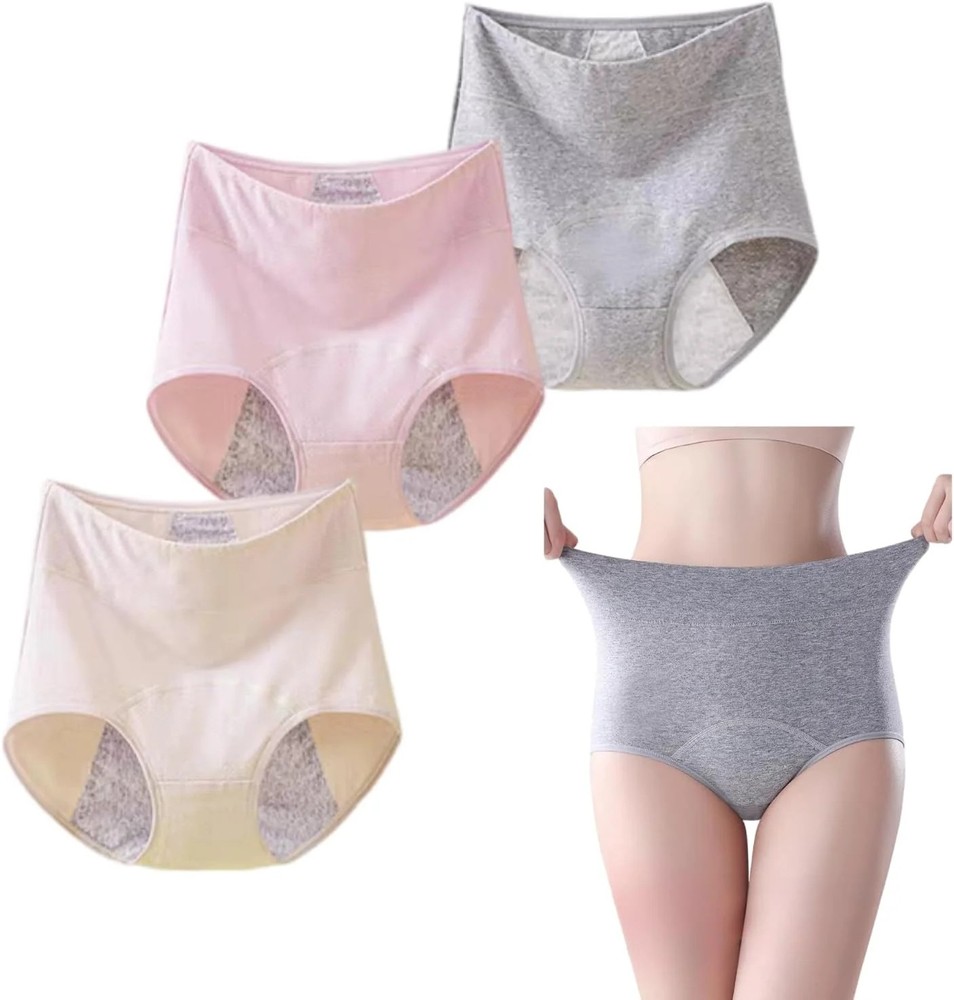 Women’s Leak Proof Underwear Washable, Reusable High-Waist Incontinence Panties,