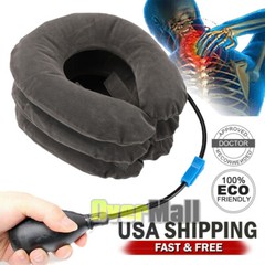 USA Cervical Neck Traction Device Inflatable & Adjustable Neck Stretcher Pillow