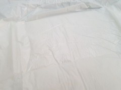 Bambino Bianco Large White Plastic Thick Quilted Adult Diaper Brief 4-Tapes 1pc