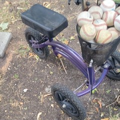 Purple/Black 4-Wheel Rollator Walker with Seat & Basket for Outdoor Adult/Senior