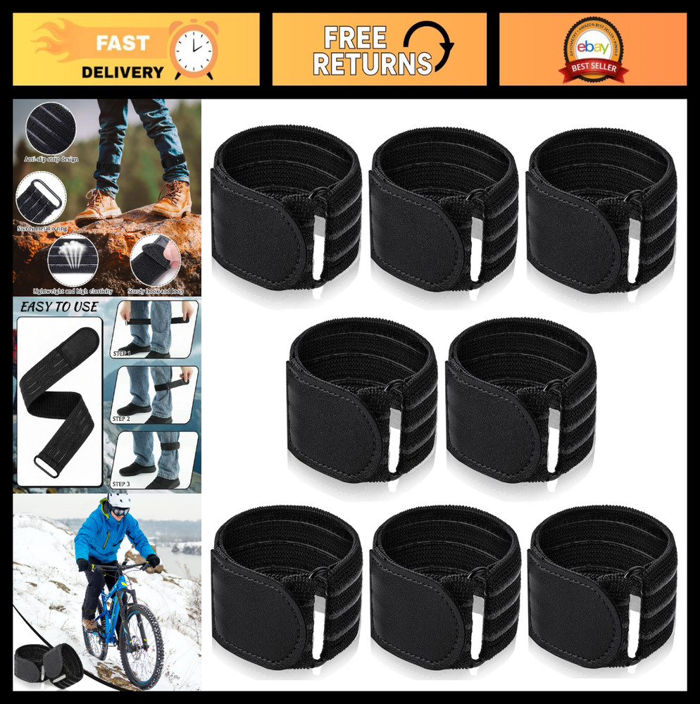 Adjustable Elastic Ankle Straps for Cycling, Climbing & Fishing – Safety Boot Bl