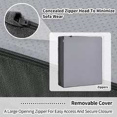 HAVARGO Recliner Cushions for Elderly, 20x20x5 Inch Thick Chair 20x20x5, Gray