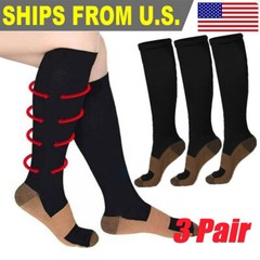 3x Diabetic Compresssion Socks for Neuropathy Swollen Bariatric Lymphedema Sox