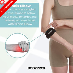 Bodyprox Elbow Brace 2 Pack for Tennis & Golfer’s 2 Count (Pack of 1)